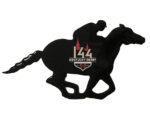 horse with rider lapel pin 144