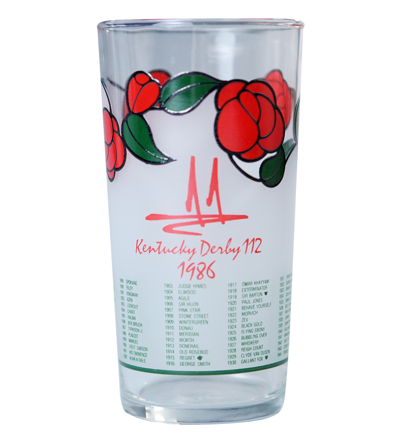 1975 Official Kentucky Derby Glass Glasses 