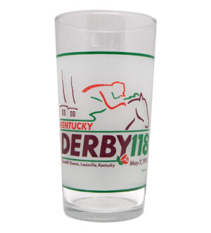 1992 Kentucky Official Derby Trivia Glass Glasses.