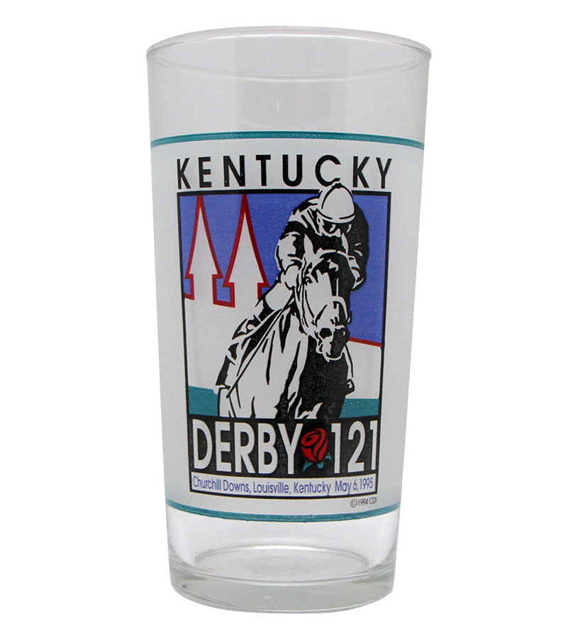 1 New Rare Glass Cup 135 Kentucky Derby horse race Mug Bar Collection Louisville 