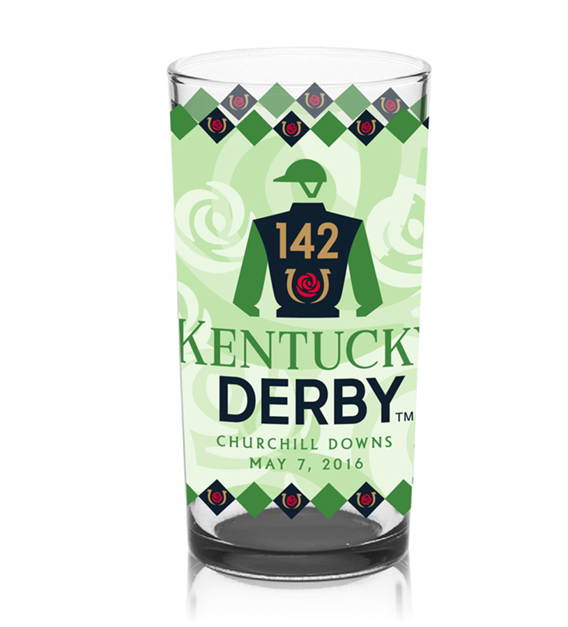 Caufields 140th Kentucky Derby Glass 2014 