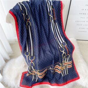061997 Navy Stirrups Collection Scarf