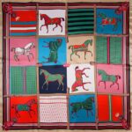 061910 Red Trotting Horse Scarf