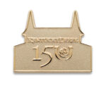 Gold KD 150 Lapel Pin with twin spires