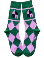 060905 Men's Derby Socks in Pink and Green