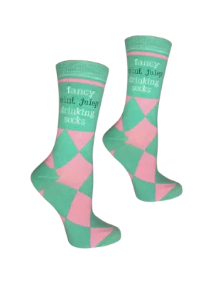 Fancy Mint Julep Drinking Men's Socks