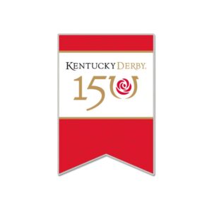 150911 Red and White Derby 150 Lapel Pin