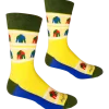 Jockey Silks Men's socks with yellow background